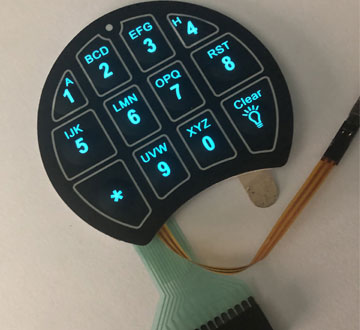 Backsted Membrane switch